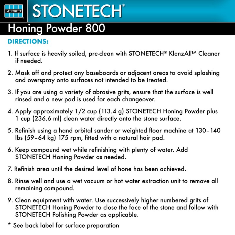 STONETECH Honing Powder 800, 800 Grit/1.9LB (850G) Bottle