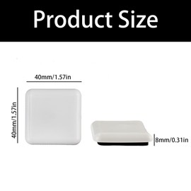 12 PCS Self-Stick Movers Sliders for Furniture, 1.5 inch Square Self Adhesive Furniture Sliders Reusable Moving Pads for Carpet and Hardwood Floors Moving Chair Table Desk Bed Sofa - Beige