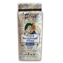 The Coffee Fool Fool's Organic Fair Trade Rainforest, Coarse Grind, 11 Ounce
