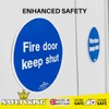 SAFETYKING® 8 x Fire Door Keep Shut Stickers 78mm Diameter