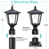 Solar Post Lights, 6000K Dusk to Dawn Solar Lamp Post