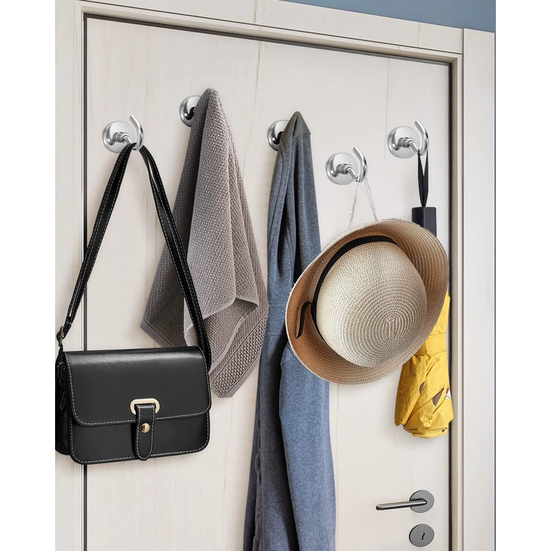 Lictin 6 Pack Magnetic Hooks, 80lb+ Extra Strong Magnet with