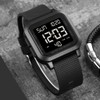 Men’s Digital Watch for Men, Stainless Steel Square Watches, Mens