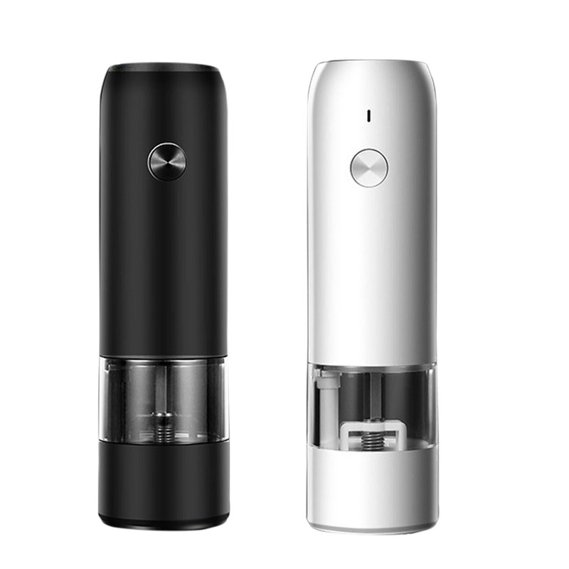 Electric Pepper Grinder Black Usb Charging High Hardness Wear Resistant