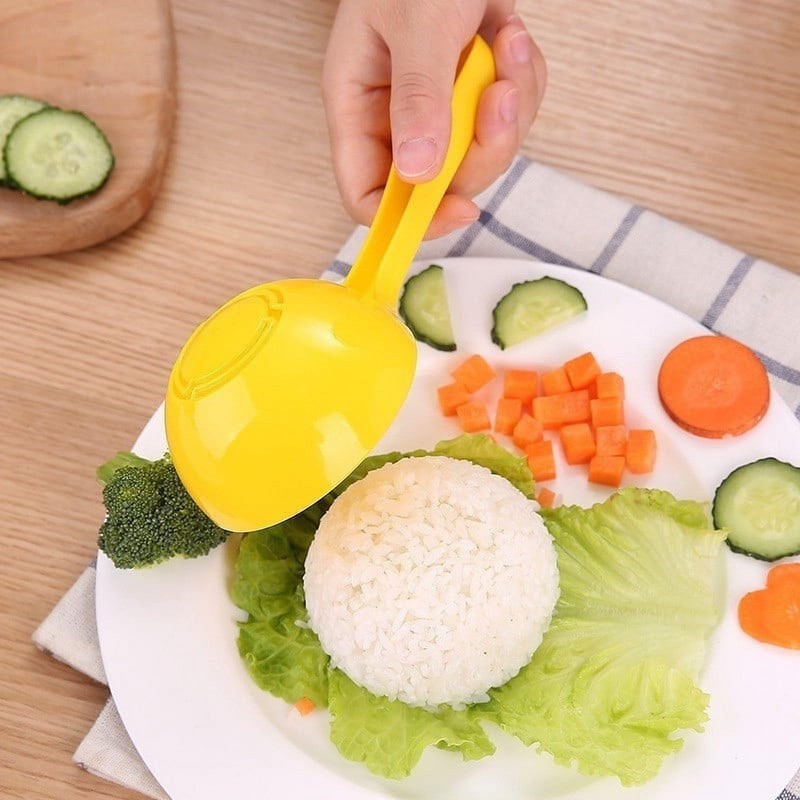 Rice Paddle Scoop Mold for Rice Ball Making, Non-Stick Sushi