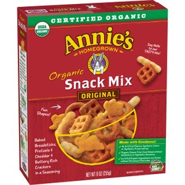 Annie's Organic Snack Mix, Assorted Crackers and Pretzels, 9oz Box