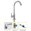 Cold Water Faucet Only, High Arc Single Handle One Hole