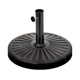 InfiniPower 18.11" 30.86 LB Outdoor Umbrella Base Heavy Duty Round Stand for Poolside, Deck, Patio, Garden, Bronze14