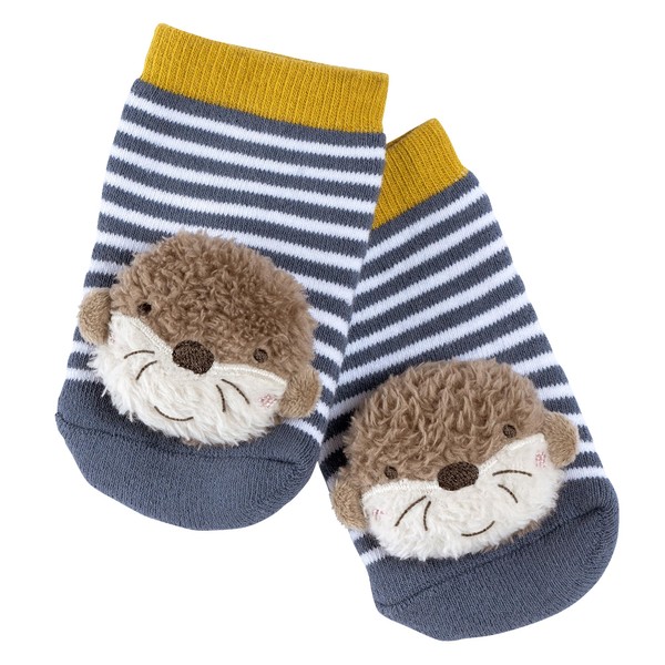 Fehn Otter Rattle Socks - Activity Baby Socks with Cute