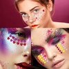 1398 PCS Heart Rhinestones Face Self-Adhesive Acrylic Heart Gems Stickers