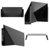 Repa Market 10 x 5 Inch Black Galvanized Steel Vent