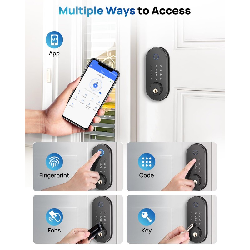 LOCTIAN Smart Door Lock Fingerprint Keyless Entry Door Lock APP