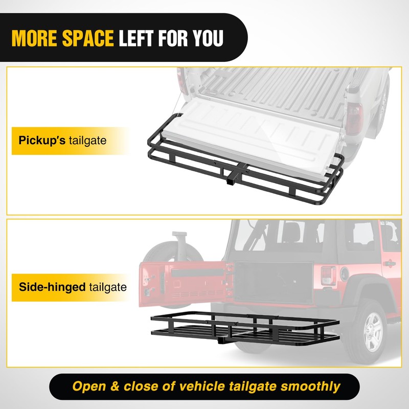 Nilight 53" X 19" X 4" Hitch Cargo Carrier Fits