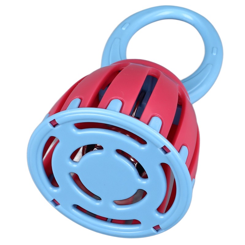 Handled Cage Bell Babies Rattle Orff Plastic Kids Music Percussion