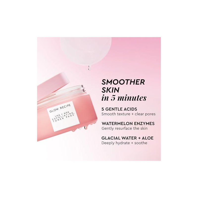 Glow Recipe LHA + AHA Toner Pads (60ct) - Korean