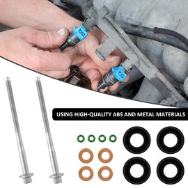 Diesel Injector Seal Kit Injector Seal and Bolt Set Leak-Proof Injector Seal O-Ring Kit Durable Car Fuel Injector Seal Ring Kit Replacement for Car