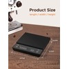 Metal Coffee Scale with Auto Timing, Rechargeable Espresso Scale with