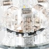 TFCFL White Modern K9 Crystal LED Ceiling Lamp Flush Mount