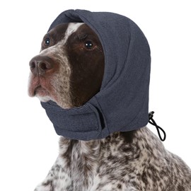 SUNFURA Dog Calming Hoodie, No Flap Ear Wraps for Dogs Anxiety Relief, Dog Ear Muffs Noise Protection for Firework, Grooming, Force Drying, Dog Ear Covers Headband for Noise Cancelling, Grey M