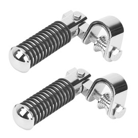 CHICIRIS Highway Foot Pegs Pair Universal Motorcycle Foot Pegs 26mm to 31mm Crash Bar Footrests (Stainless Steel Colour)