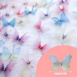 Hair Clips, Butterflies, Set of 20, Hairpins, Cute, Colorful, Stylish, Butterfly, Ducker, Hair Ornament, Hair Clip, Popular, Hair Accessories, Parties, Birthdays, Weddings, Kids, Girls, Women, Adult