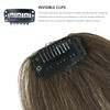 Rose Bud Clip in Bangs Hairpieces for Women Flat Front