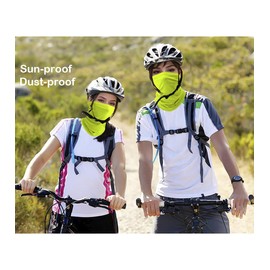 Fishing Neck Gaiter, Sun Protection Face Mask, Cooling Neck Shield Scarf Cycling Balaclava Bandana for Men and Women (Neon Yellow)