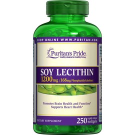 Puritan's Pride Lecithin Nutritional Supplement 250 Count Choline Inositol Su...
