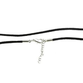26 Inch Black Silk Satin Cord Rope Chain Necklace - Jewelry Gift for Women