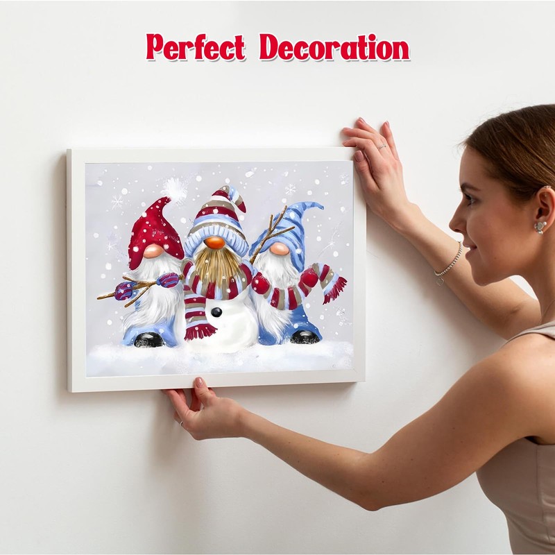 NAIMOER Winter Gnomes Diamond Painting Kits for Adults, Christmas Diamond