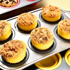 Faltbare Silikon-Muffinform, antihaftbeschichtet, Mini-Cupcake-Form mit metallverstärktem Rahmen, Cupcake-Backform, hohe Temperaturbeständigkeit, einfaches Herauslösen zum Backen von Muffins,