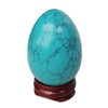 Bacatgem Green Howlite Turquoise Egg-Shape Meditation Chakra and Home Decor