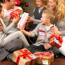 Valentine's Day Stickers Large Gift Stickers Gift Tags Stickers (3.7"×3") Gift Tag Stickers for Gift Presents Tags,Christmas Gifts Labels, Birthday and Holiday Present Stickers(90 Pcs)