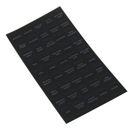 ZZHXSM 1 Piece Switch Panel Light Sign Sticker PVC Marine Boat Rocker Toggle Switch Panel - Name Decal Sticker Label Set for SUV Caravan Vehicle Truck Trailer, Black Background White Words