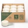 EDZARD Pack of 18 Tea Lights, White, Rapeseed Wax, Transparent