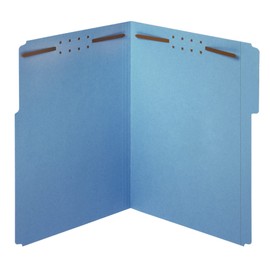 Office Depot Color Fastener File Folders, Letter Size, Blue, Pack of 50, OD22040GW
