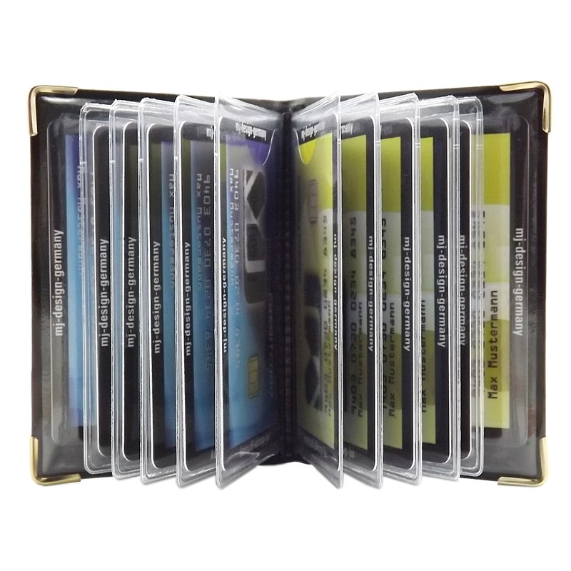 Exclusive credit card case with metal corners 12 pockets MJ-Design-Germany