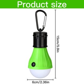 Xrten Camping Laterne Zeltlampe Glühbirne Set,4 Stücke Tragbare Zeltlampe,Camping Licht Portable Bergsteigen Schnalle Handheld Hook Camping Licht für Camping,Abenteuer,Angeln,Notfall,Stromausfall