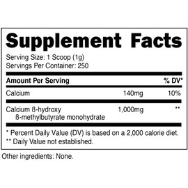 Nutricost HMB Powder (Beta-Hydroxy Beta-Methylbutyrate) 250 Grams - Gluten Free & Non-GMO