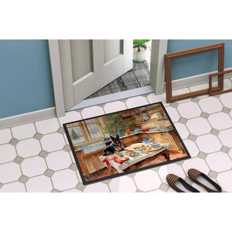 German Shepherd Christmas Cookies Doormat
