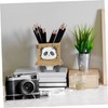 STOBOK 2pcs Desk Stationery Holder Panda Style Resin Pen Cup