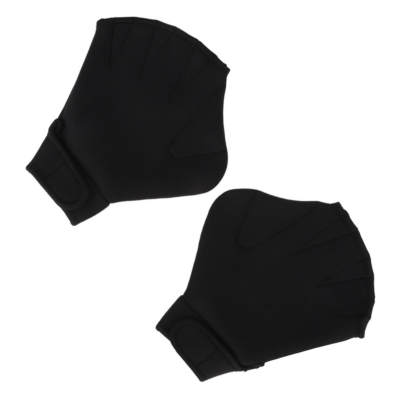 2Pcs Swimming Webbed Gloves Open Fingers Adjustable Swimming Training Gloves