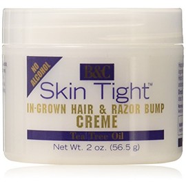 B&C Skin Tight - Crema para el cabello y la maquinilla de afeitar en crecimiento, 2 onzas