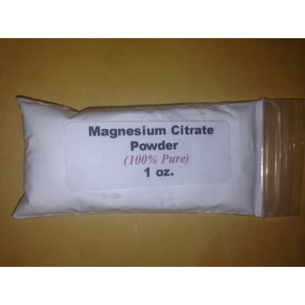Magnesium Citrate 1 oz. Magnesium Citrate Powder    (100% Pure)