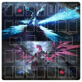 WSRXDMSN Ygo Play Mat Playmat 2 Player Rubber Mat Duel Mat Gaming Competition Pad Mat Card Binder Deck 23.6 x 13.7 Inches