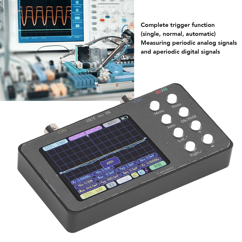 Digital Oscilloscope 2 Channel Portable Signal Generator 2Mhz Bandwidth 50M