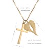 HEXALOVA Goth Cross Necklace Small Gold Chain Cross Pendant Necklaces