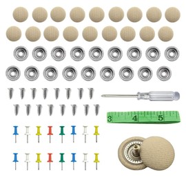 FONGKNOX 50PCS Roof Lining Repair Kit, Car Repair Rivets, Universal Car Roof Rivets, 1 Screwdriver and 1 Tape Measure Included, Suitable for Roof Lining Repair of All Cars