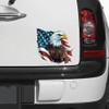 2pcs American Flag Eagle Sticker, 4.72"x4.72", Waterproof and Scratch Resistant
