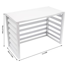 Air Conditioner Fence Panel, 19.69"W X 27.56"H Privacy Fence for Outside, Outdoor Trash Can Enclosure Pool Equipment, Fence Screens Kit (White)